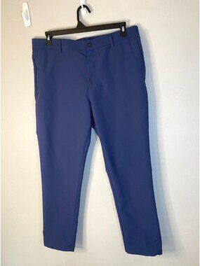 Banana Republic Flat Front Commuter Flex Stretchy Pants 36 X 30 Blue Golf Casual